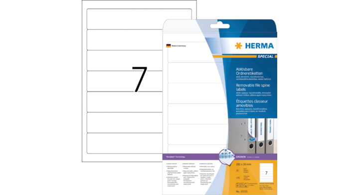 Rugetiket herma movable 10155 192x38mm 175st