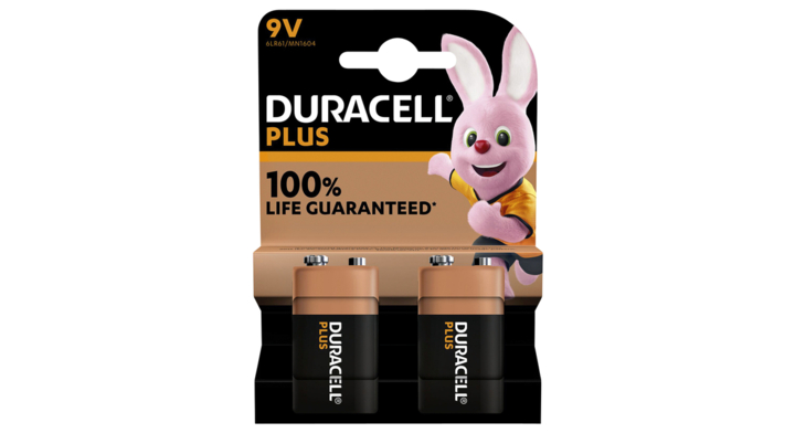 Batterij duracell plus blok 9v 2st(5000394142268)