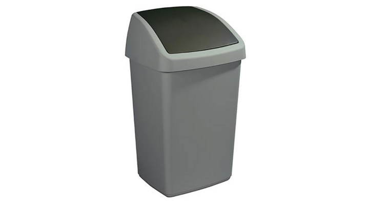 Delta, swingafvalbak, 50 liter, grijs/zwart, VB 135130