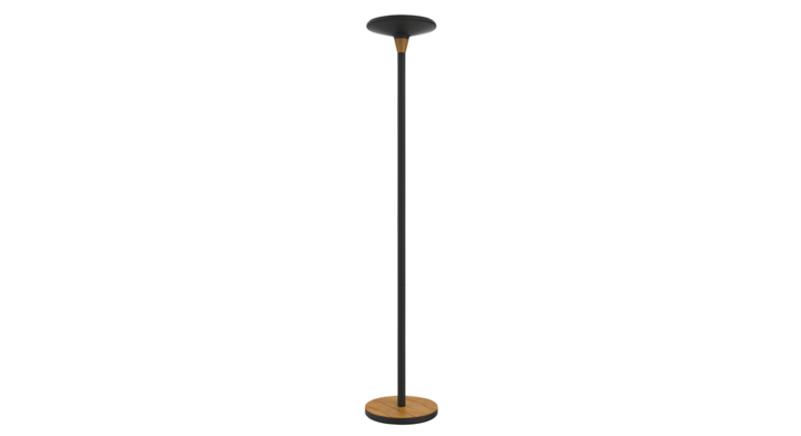 Vloerlamp unilux baly led zwart/bamboe(400140805)