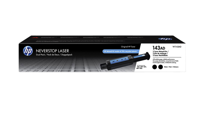 Tonercartridge hp 143a w1143ad navulling 2x zwart(3823014)