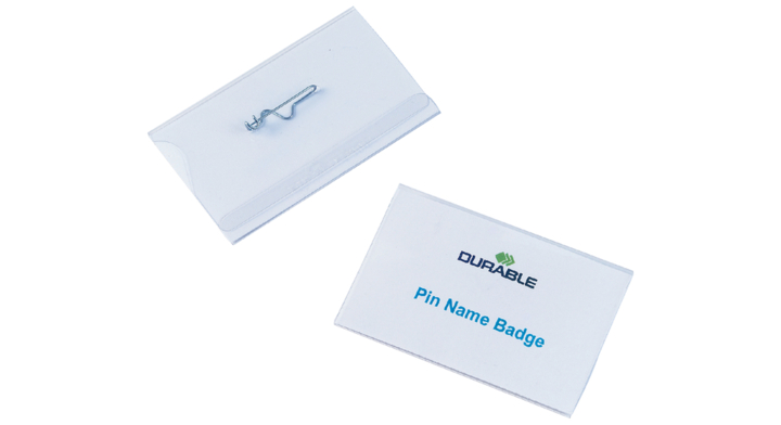 Badge durable 8004 met speld 54x90mm