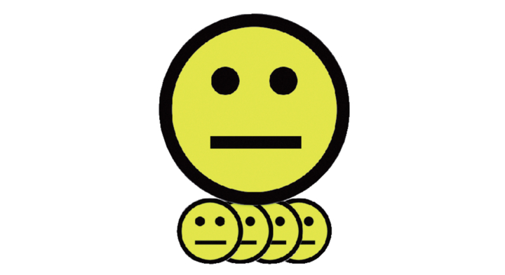 Magneet smiley 2.5cm emotie neutraal geel(14032.220)