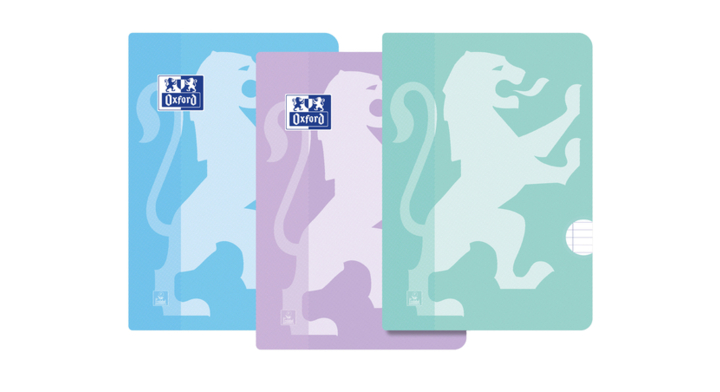 Schrift oxf school a4 lijn 36vel pastel assorti(400171663)