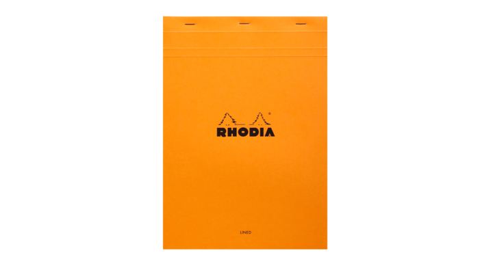Schrijfblok rhodia a4 lijn met kantlijn 80vel 80gr(18600c)