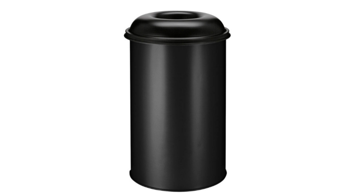 Stalen papierbak, vlamdovend, 200 liter, zwart, VB 200000