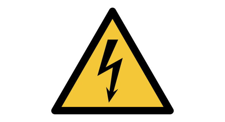 Tarifold, pictogram 'elektrische spanning', 20x18 cm, 7550035 (1 stuk)