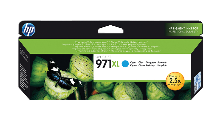 Inkjetcartridge hp cn626ae no 971xl 6.6k blauw(cn626ae)