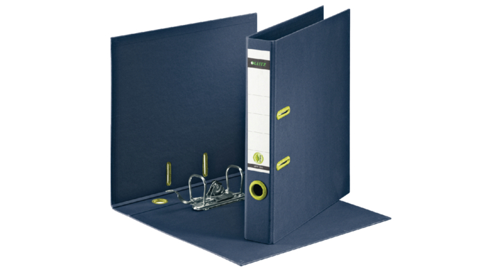 Ordner leitz a4 50mm karton recycle petrol blauw(10030069)