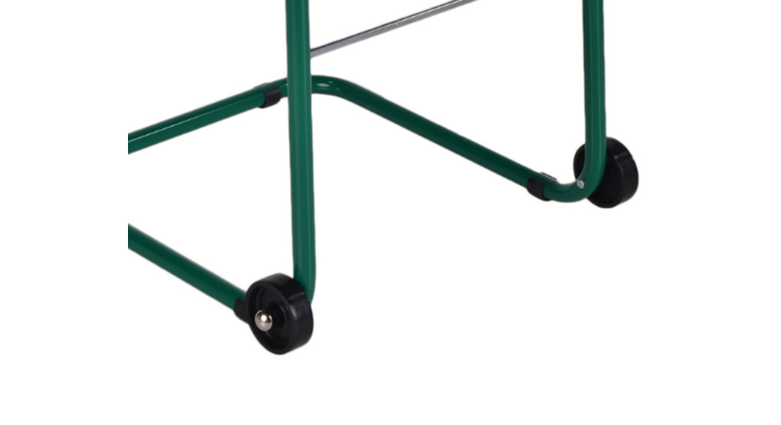 Wielenset voor stalen zakhouder 400 liter, zwart, VB 410628