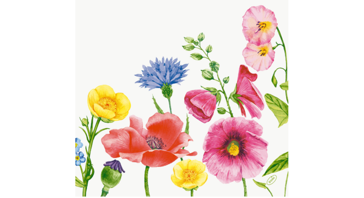 Dunisoft, bio servet, 40x40cm, Flowy Meadow, 210281 (360st)