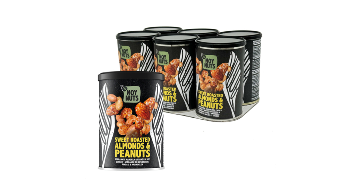Pinda's noynuts gesuik en gebrand amand blik 135gr(70104484)