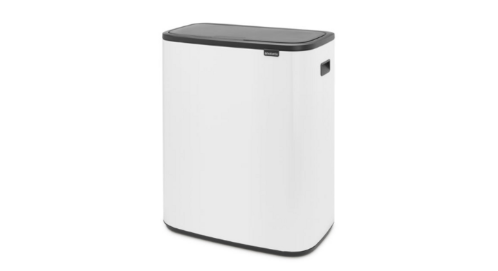 Brabantia Touch, afvalbak, 2x30 liter, wit, VB 221408