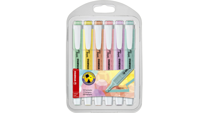 Markeerstift stabilo swing cool 1-4mm 275/6 pas ass(275/6-08