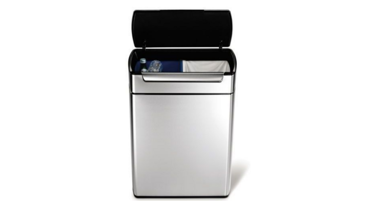 Simplehuman, pedaalemmer, 2x24 liter, mat RVS, VB 015835