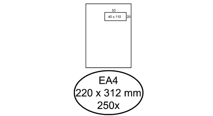 Envelop hermes venster ea4 vr 4x11 zk 120gr 250st