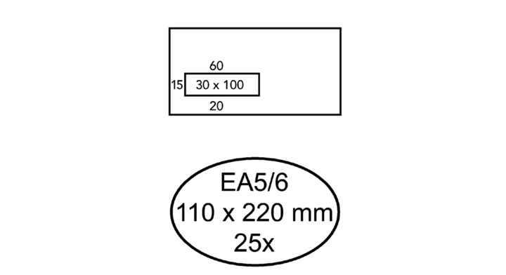 Envelop quantore venster vl ea5/6 110x220 80gr zk(158040)