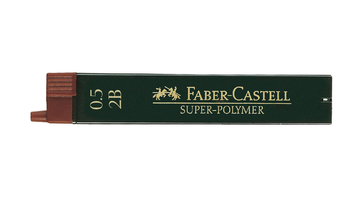 Potloodstiftjes faber castell 0.5mm 2b 12st(fc-120502)