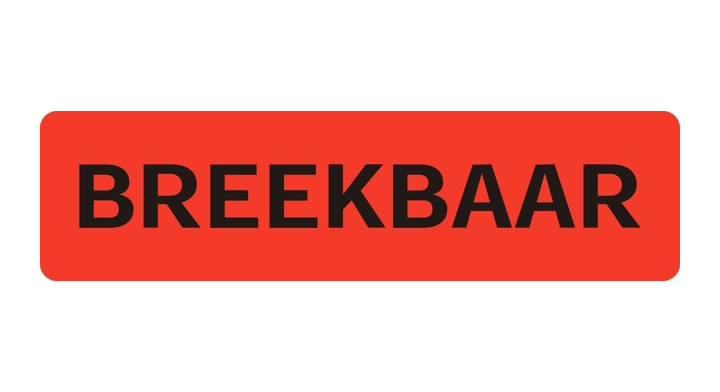 Waarschuwingsetiket breekbaar 500 stuks(77020)