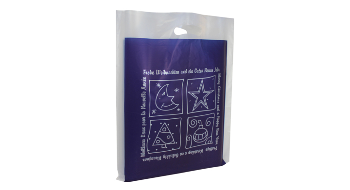 Tas, Kerst, 22,5x34cm, dessin Christmas Family, wit (1000st)