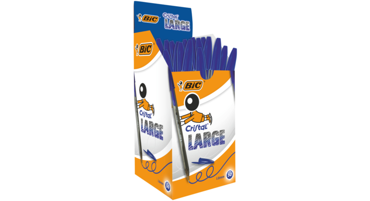 Balpen bic cristal l blauw(880656)