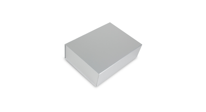 Magneetdoos 35x25x10cm, glans laminaat, zilver (25 stuks)