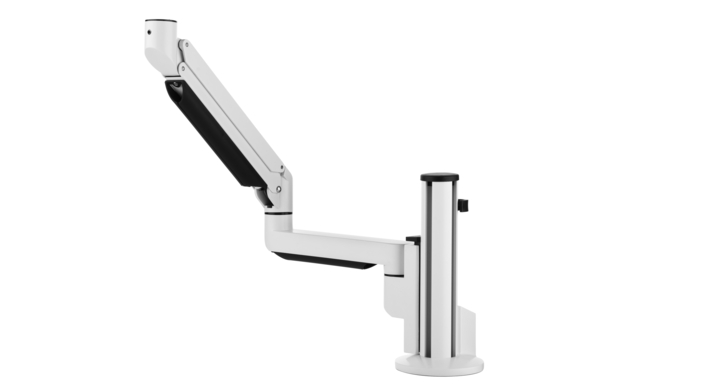 Filex, Galaxy monitorarm met gasveer, topdown klem, wit