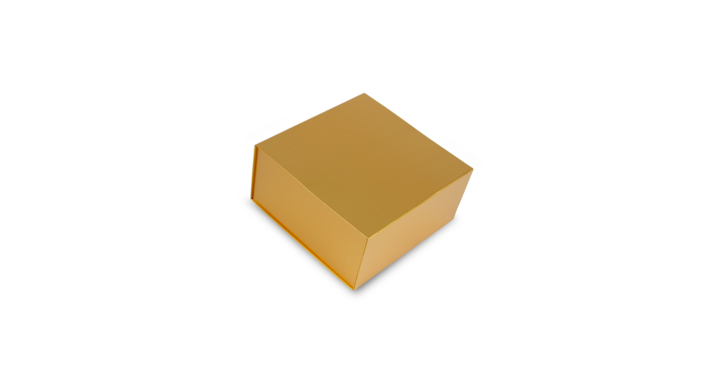 Magneetdoos, 23x23x11cm, glans laminaat, goud (25 stuks)