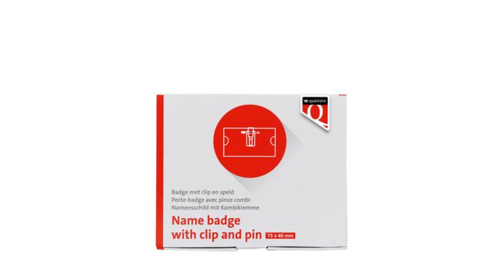 Badge quantore clip+speld 40x75mm(921330)