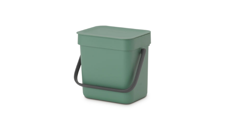 Brabantia, afvalemmer sort & go, 3 liter, groen, VB 129865