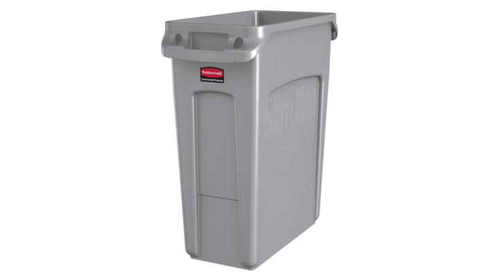 Rubbermaid Slim Jim, afvalbak, 60 liter, grijs, VB 227895