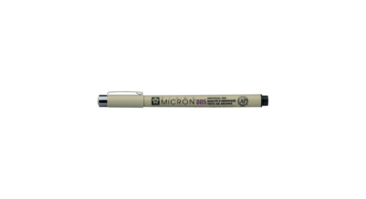 Fineliner bruynzeel pigma micron 0,2mm zwart