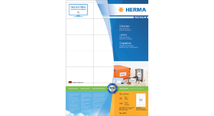 Etiket herma superprint 4451 70x42mm 2100st