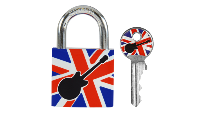 Hangslot masterlock 30mm gitaar motief(3520190942395)