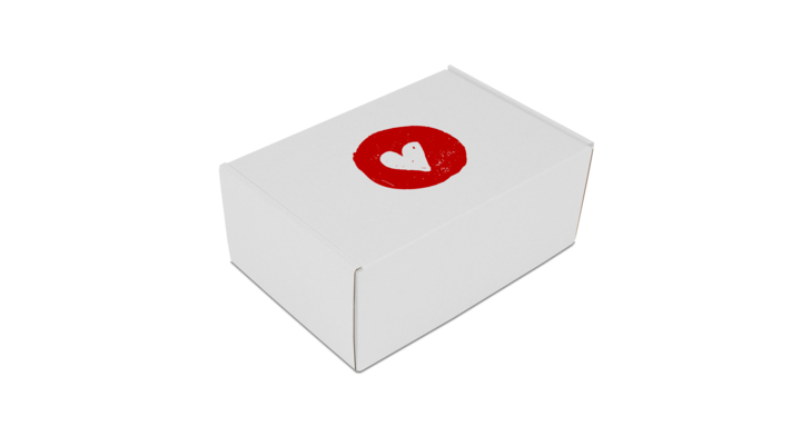 Valentijn geschenkdozen,Heart 22,5x15x9cm, wit, (50st)