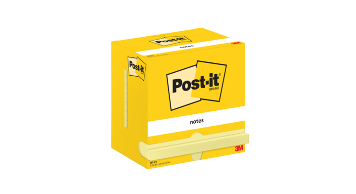 Memoblok 3m post-it 655 76x127mm geel doos/12 st