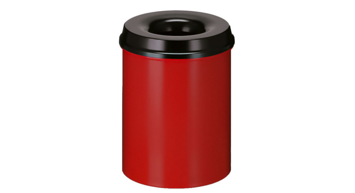 Metalen papierbak, vlamdovend, 15 liter, rood, VB 101500