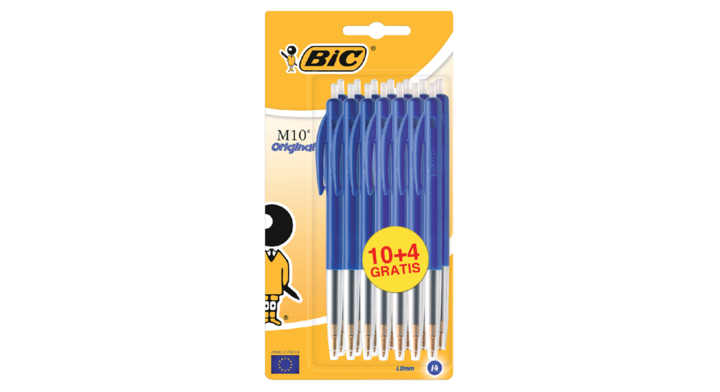 Balpen bic m10 10+4 gratis blauw(888371)