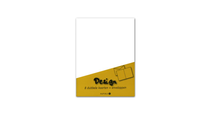 Dubbele kaart+envelop papyrus c6 wit