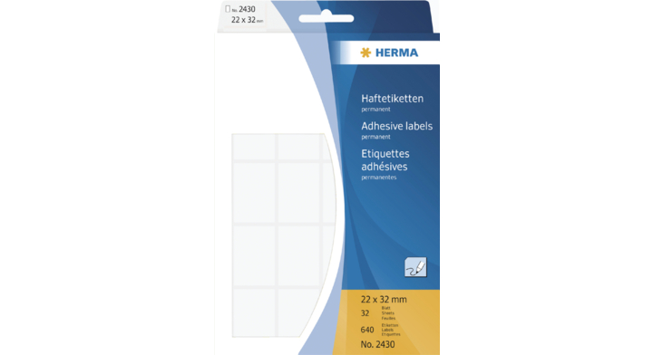 Etiket herma 2430 22x32mm 640st