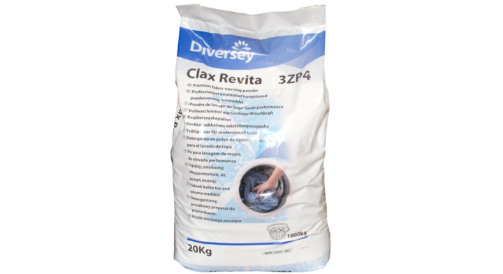 Diversey Clax Revita 3ZP4, waspoeder voor wasserijen, 20kg (1 stuk)