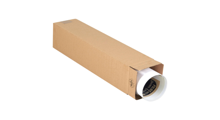 Vierkante koker formaat 430x120x120mm bruin(424174)