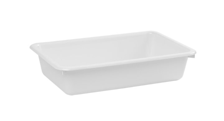 Rechthoekige slagerijbak, 220x330x70 mm, wit, VB 039050