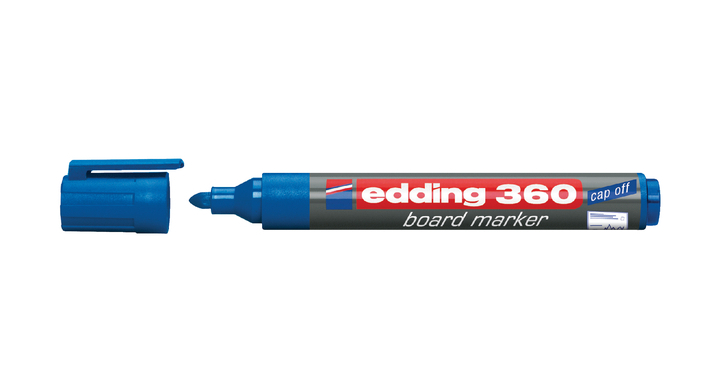 Viltstift edding 360 whiteboard rond 3mm blauw