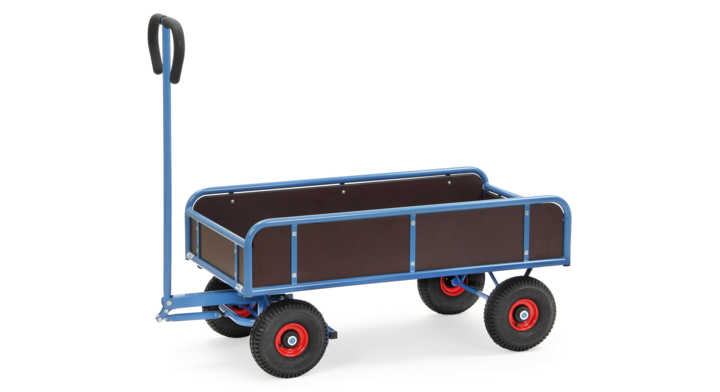 Handtrekwagen 2assig met 4 wanden, 945x545mm