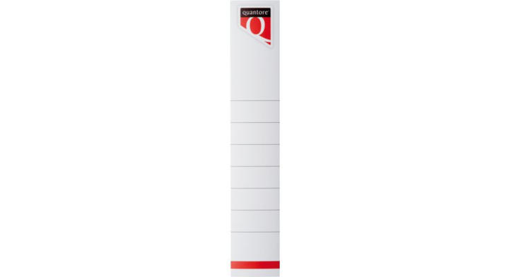 Quantore, rugetiket smal, 34x190mm, zelfklevend, wit (10 st)