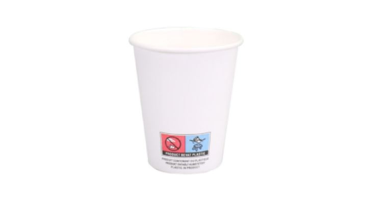 Drinkbeker, 180ml/7oz, 70.3mm, karton, wit (100 stuks)