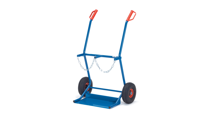 Gasflessenwagen, Draagverm. 100kg Banden Massief rubber