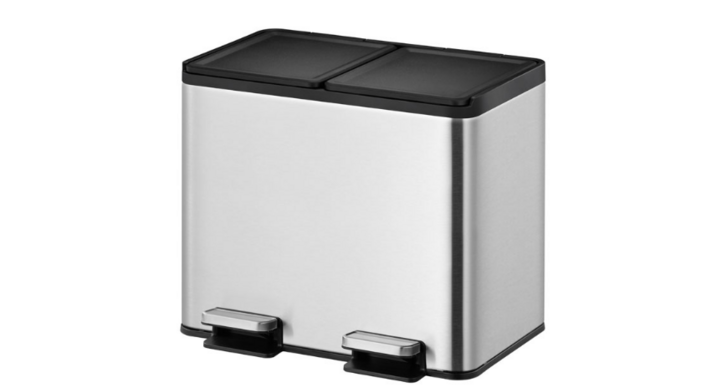 Essential EKO, pedaalemmer, 2x15 liter, mat RVS, VB 822931