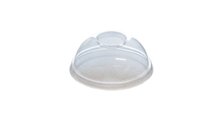 Deksel, PLA, 95mm, bol met gat (2000 stuks) | OP=OP AANBIEDING